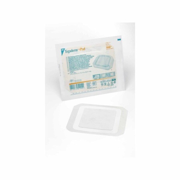 3M Tegaderm Transparent Film Dressing with Pad 6 X 6 Inch Frame Style Delivery Square Sterile, 25PK 3588 - main